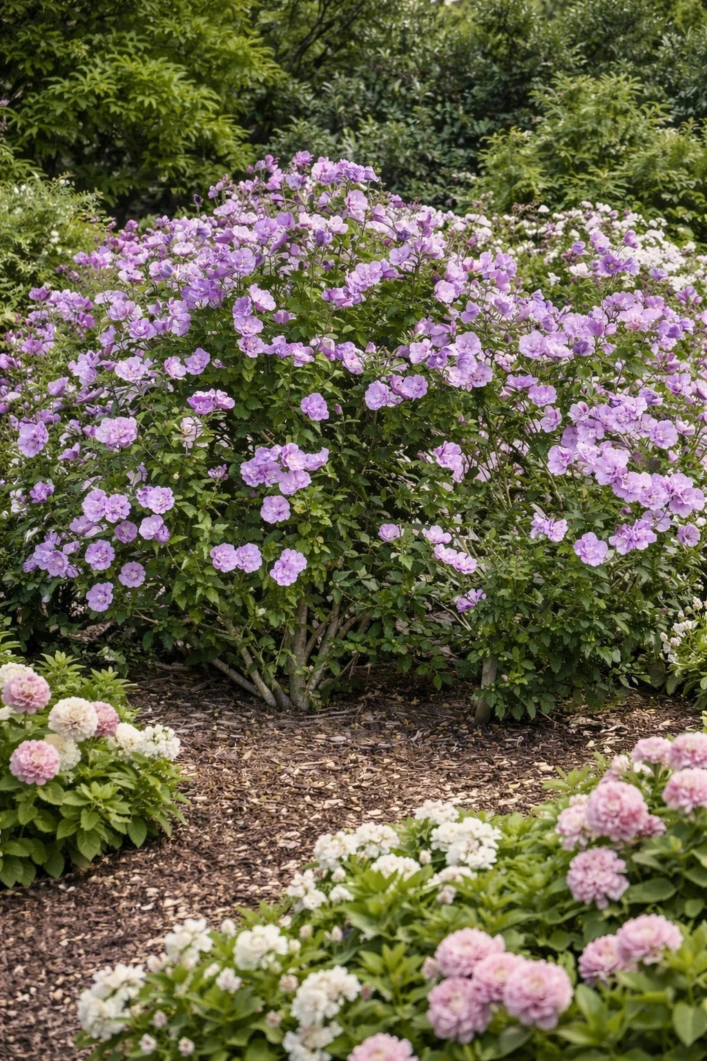Hibiscus syriacus 'Lavender chiffon' - 1/2 tige - H.150/175cm - Pot de 15 litres - Image 3