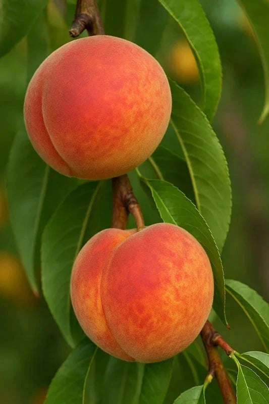 Pêcher nain 'Snow Baby' - 1/4 tige - H.60/80cm - Pot de 10 litres